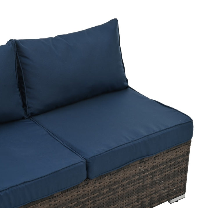 Coastal Charm 4-Piece Wicker Set with Coffee Table