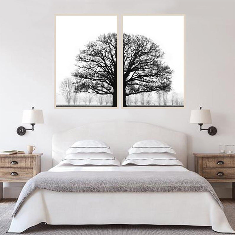 Black & White Tree Silhouette Wall Art