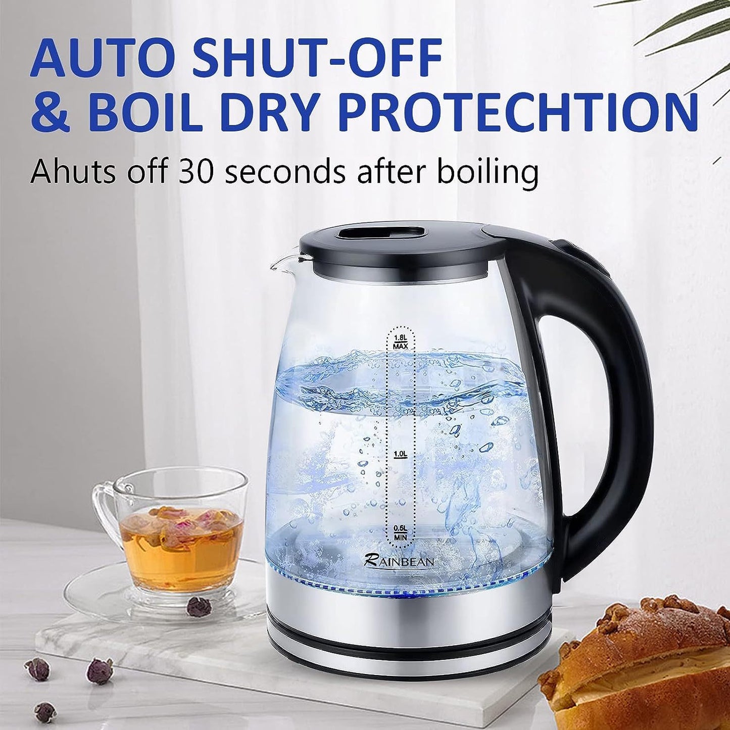 CrystalGlow Electric Kettle 1.8L