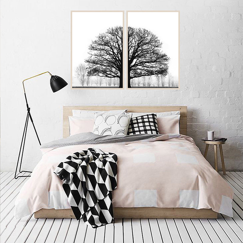 Black & White Tree Silhouette Wall Art
