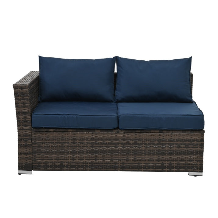 Coastal Charm 4-Piece Wicker Set with Coffee Table