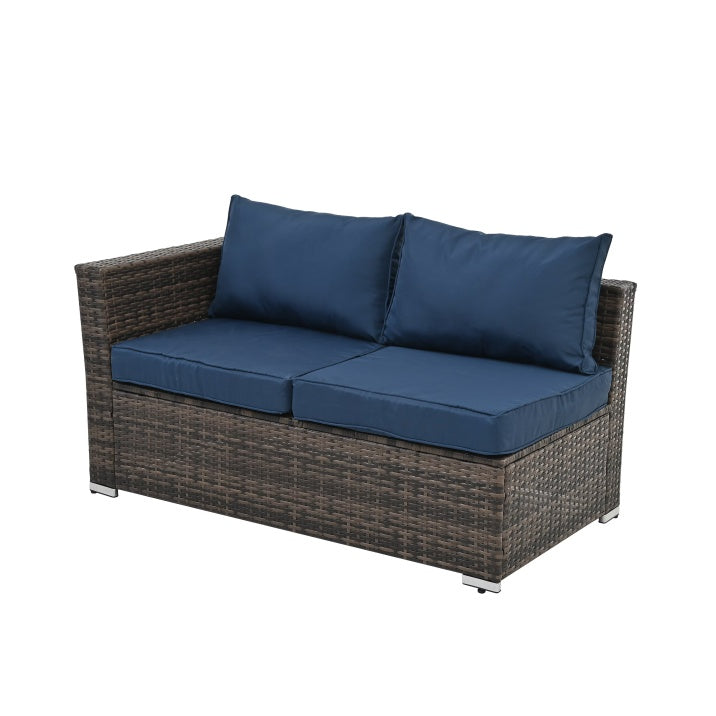Coastal Charm 4-Piece Wicker Set with Coffee Table