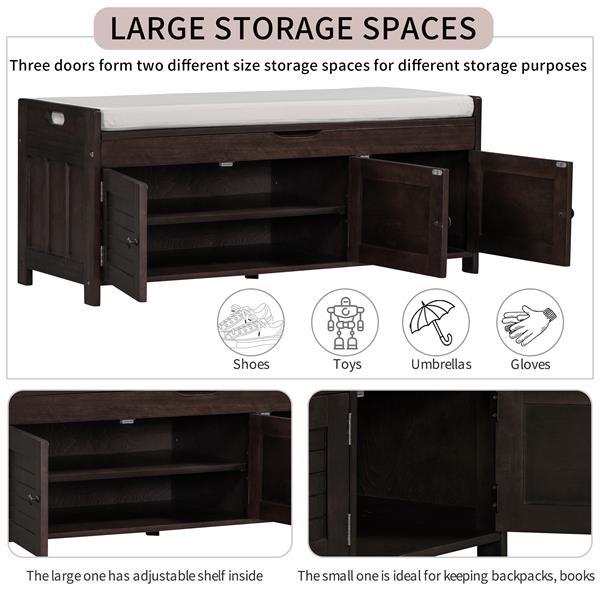 LouvreEase 3-Door Storage Bench