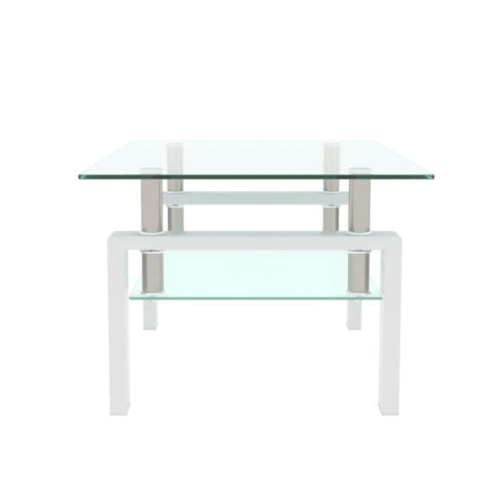 Crystal White Modern Coffee Table