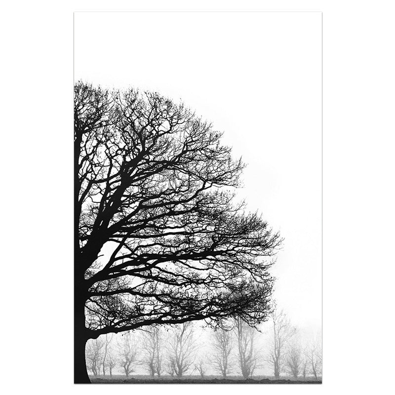 Black & White Tree Silhouette Wall Art