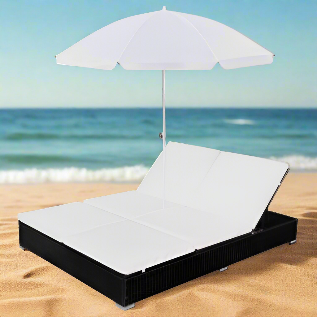 Outdoor Oasis Lounge Bed with Umbrella