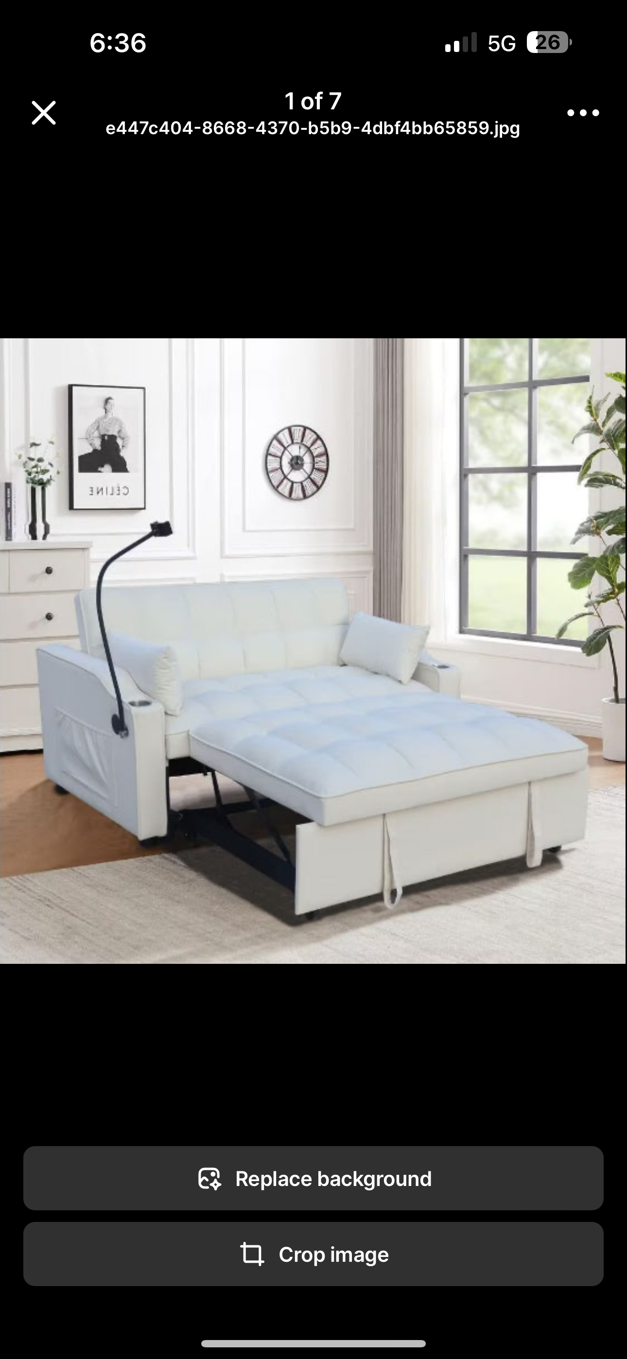 Modern Velvet Double Sofa Bed 3-in-1 Convertible Sofa Bed