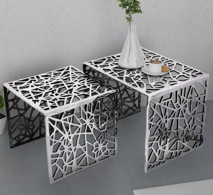vidaXL Two Piece Side Tables