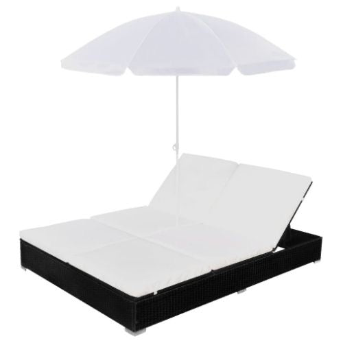 Outdoor Oasis Lounge Bed with Umbrella
