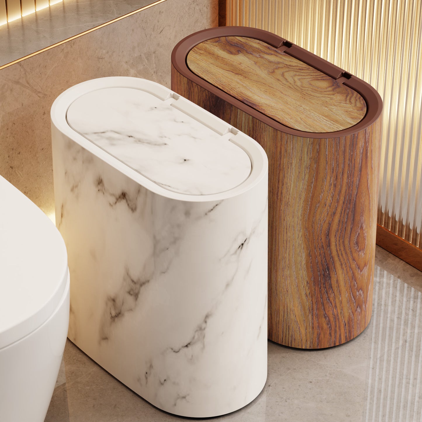 Household Oval Press Type Pop-up Trash Can