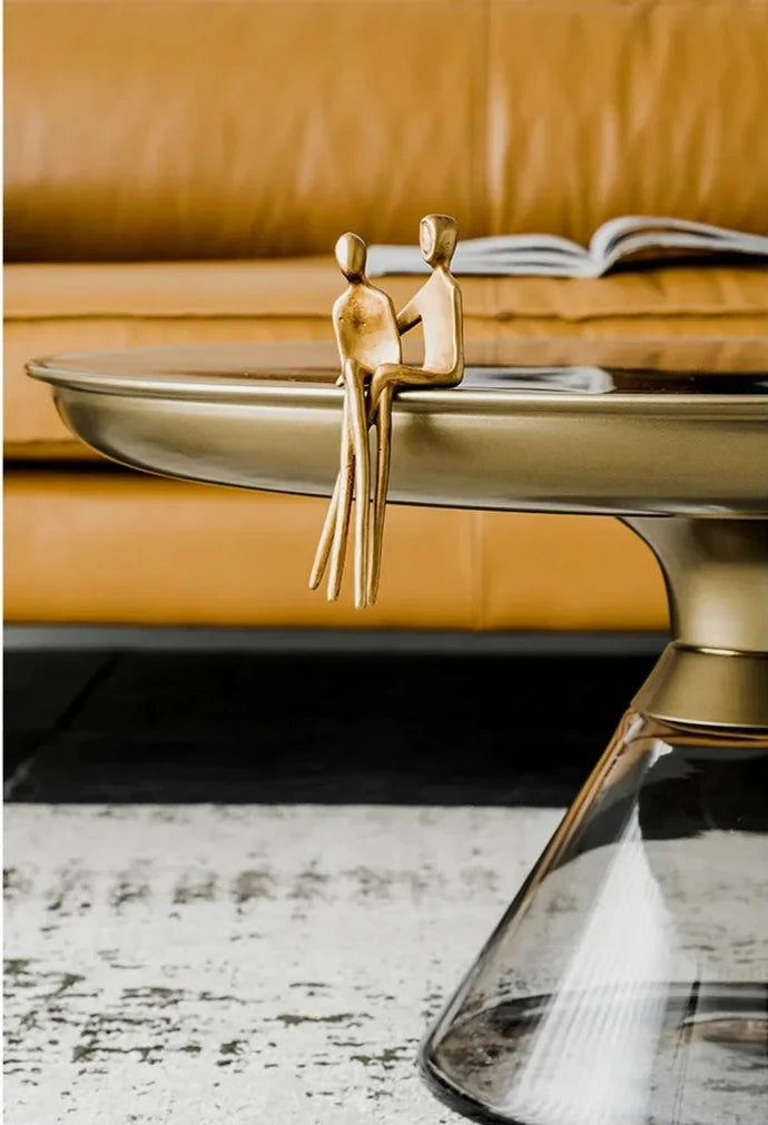 "The Glass Touch: Modern Black Transparent Coffee Table