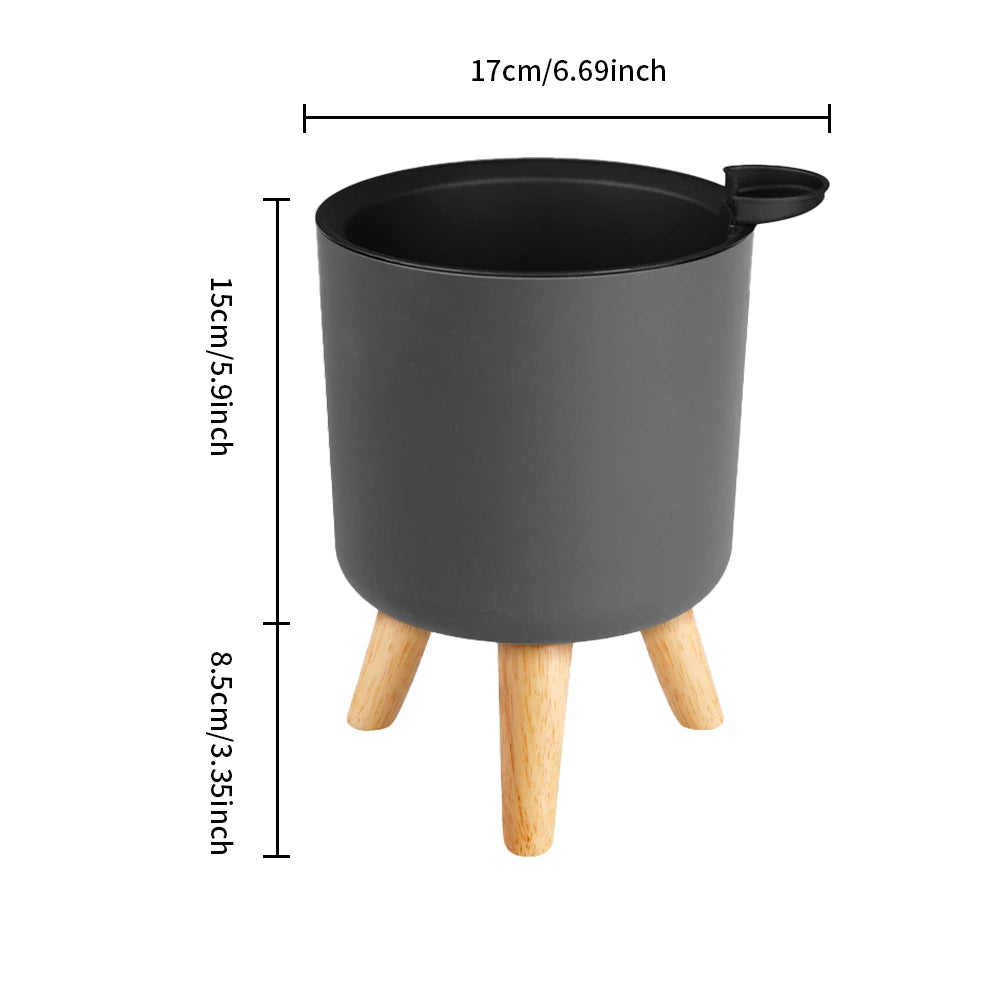 GreenGrow Round Plant Stand with Self-Watering System