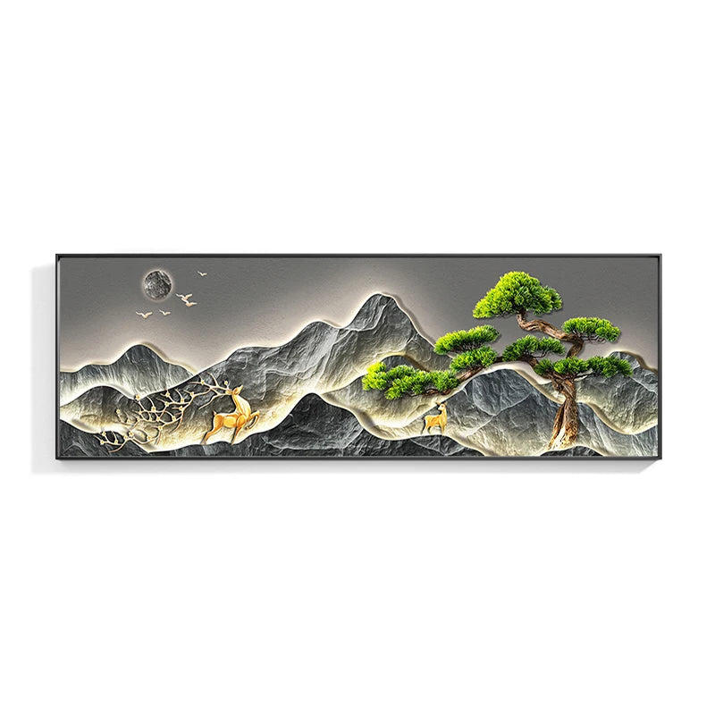 Waterfall Pine Landscape 5D Diamond Painting