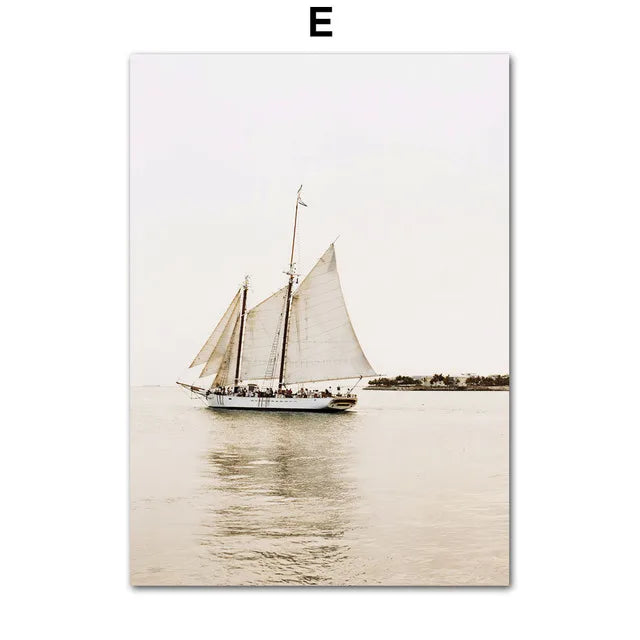 Beige Blossom Nordic Landscape Poster