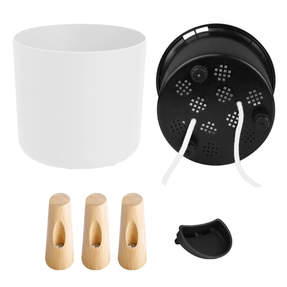 GreenGrow Round Plant Stand with Self-Watering System
