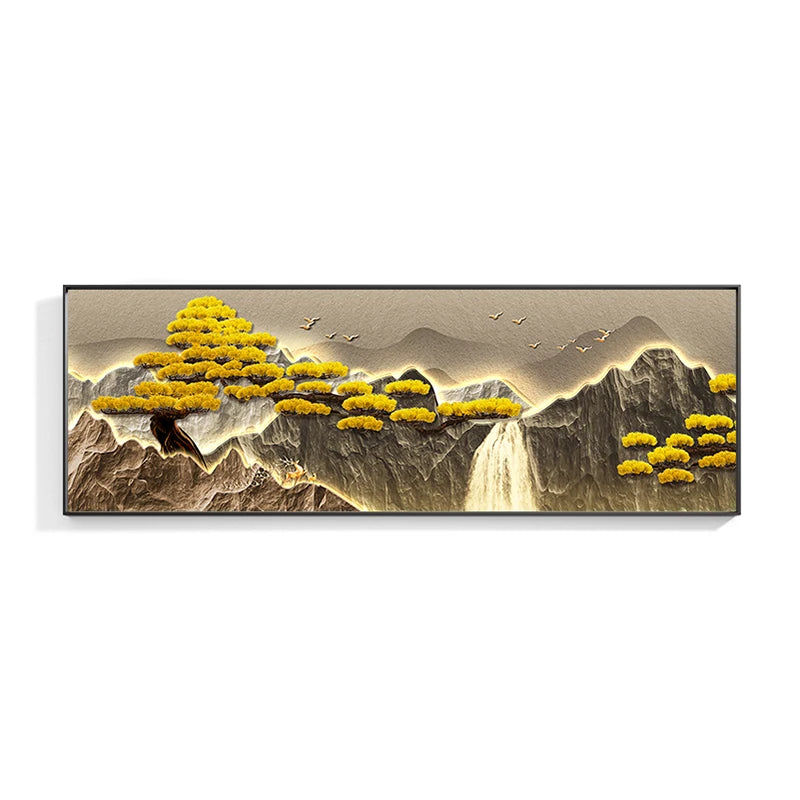 Waterfall Pine Landscape 5D Diamond Painting