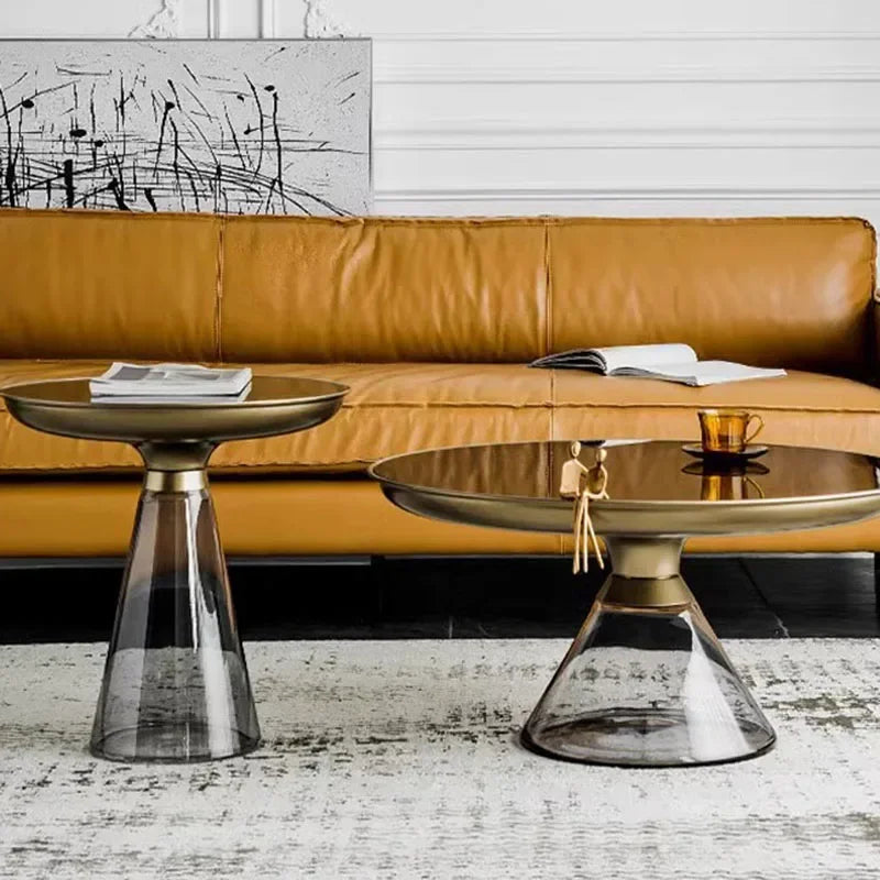 "The Glass Touch: Modern Black Transparent Coffee Table