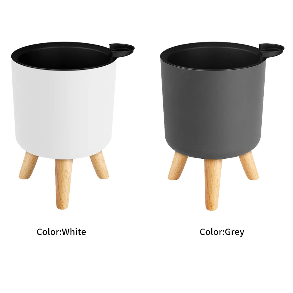 GreenGrow Round Plant Stand with Self-Watering System