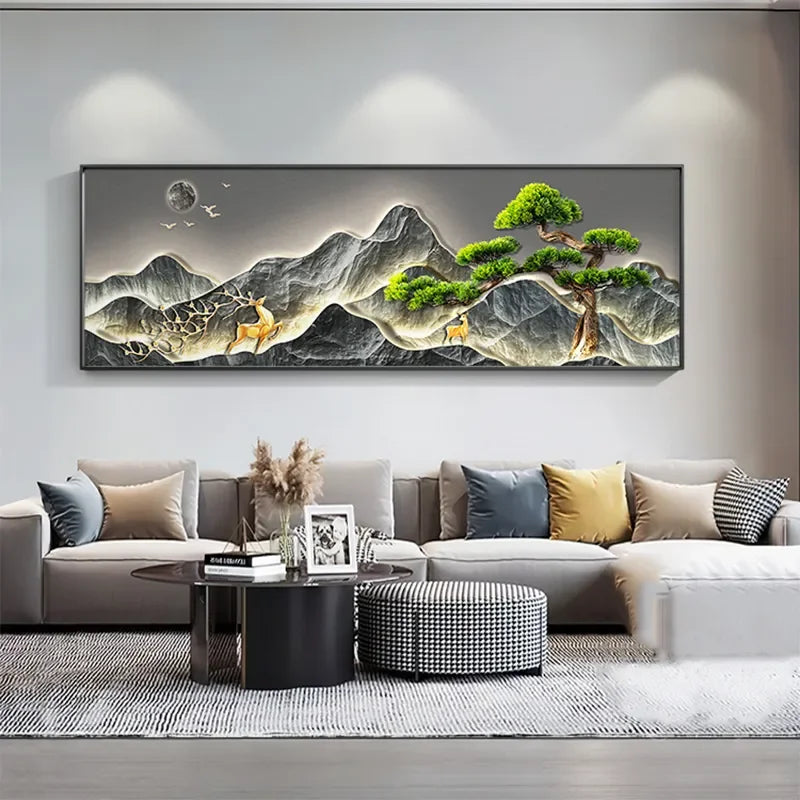 Waterfall Pine Landscape 5D Diamond Painting