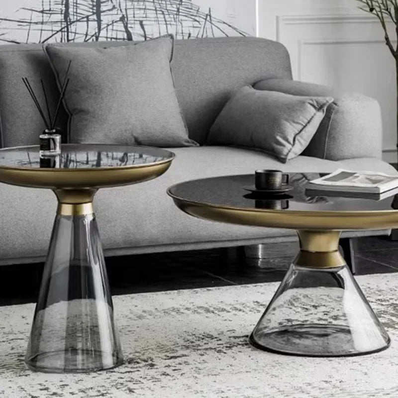 "The Glass Touch: Modern Black Transparent Coffee Table