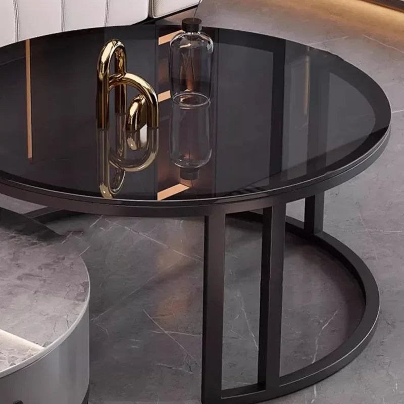 Elegant Marble Round Coffee Table