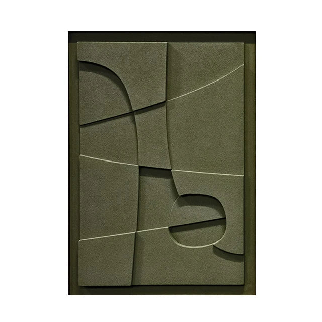 "Geometric Dream: Nordic 3D Canvas Wall Art – Minimalist Abstract Lines!"-BROWN