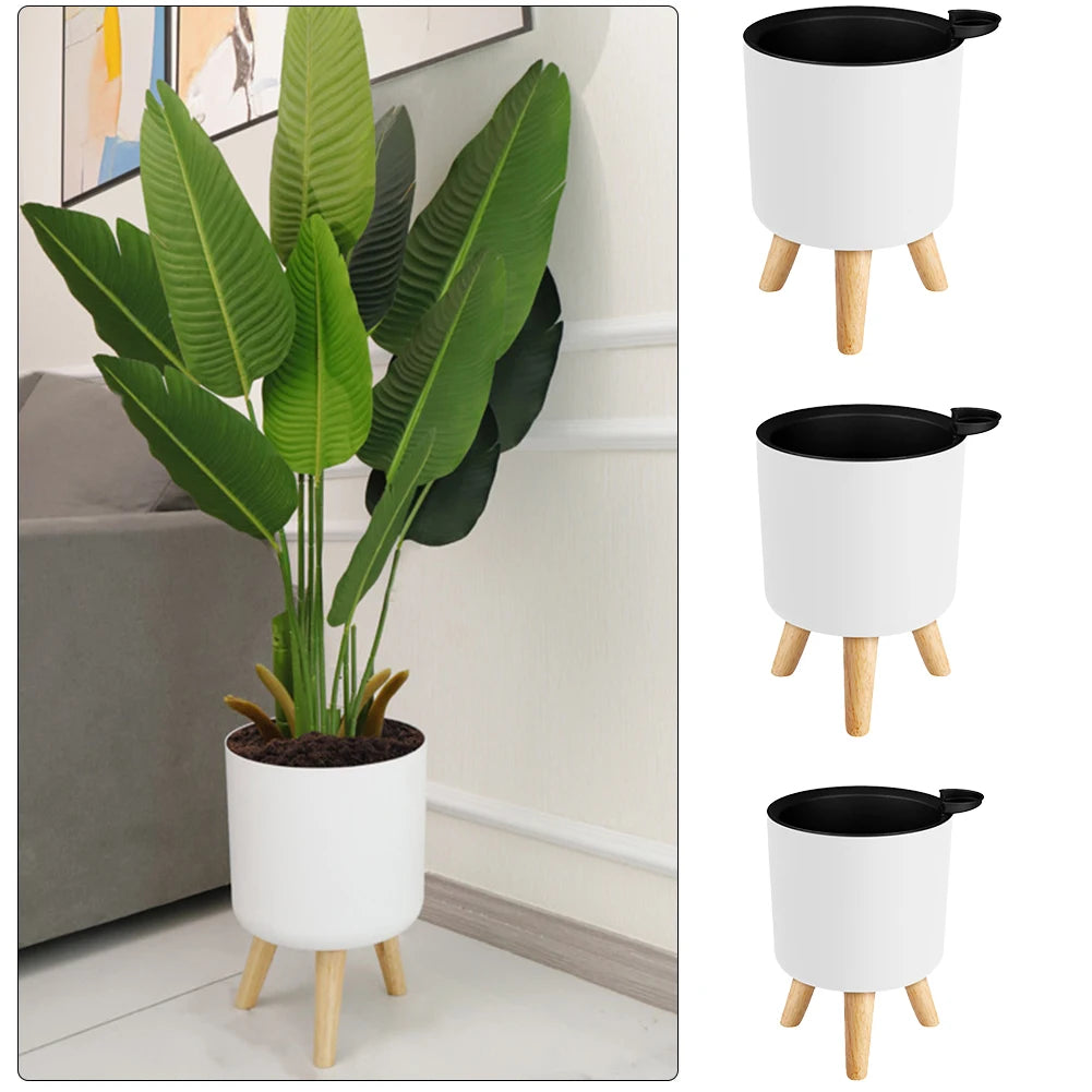 GreenGrow Round Plant Stand with Self-Watering System