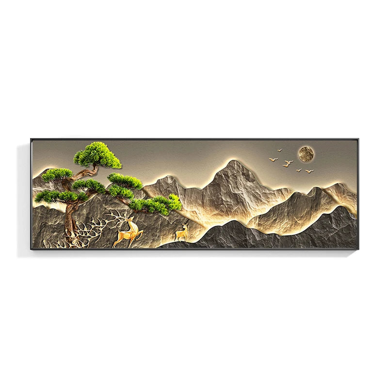 Waterfall Pine Landscape 5D Diamond Painting