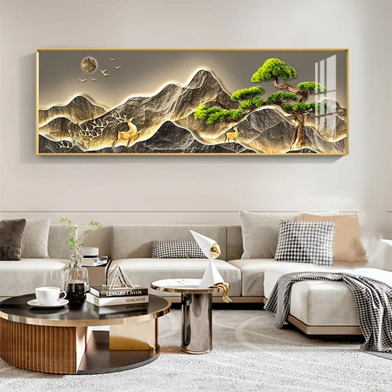 Waterfall Pine Landscape 5D Diamond Painting