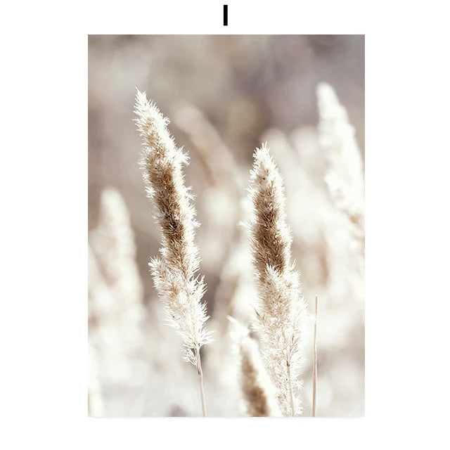 Beige Blossom Nordic Landscape Poster
