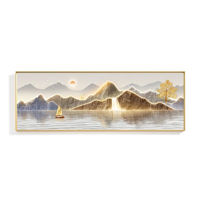 Waterfall Pine Landscape 5D Diamond Painting