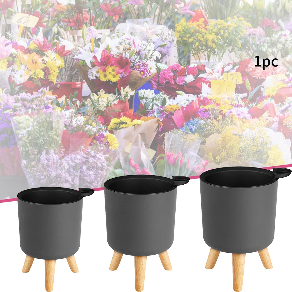 GreenGrow Round Plant Stand with Self-Watering System