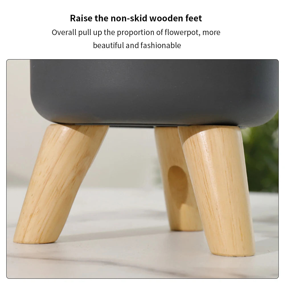 GreenGrow Round Plant Stand with Self-Watering System