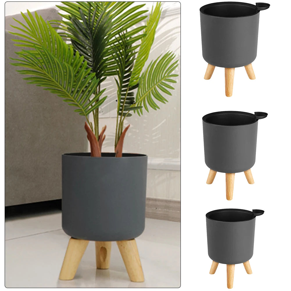 GreenGrow Round Plant Stand with Self-Watering System