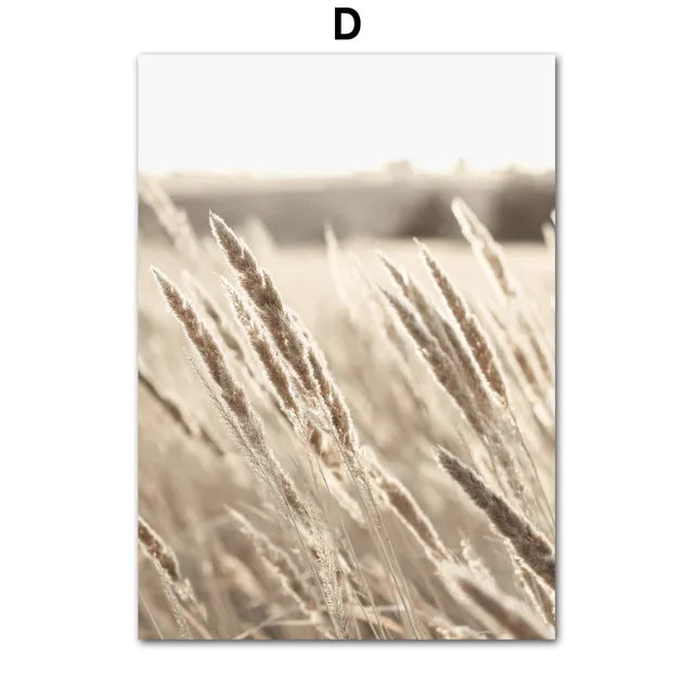 Beige Blossom Nordic Landscape Poster