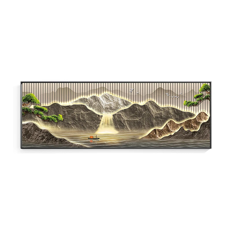 Waterfall Pine Landscape 5D Diamond Painting
