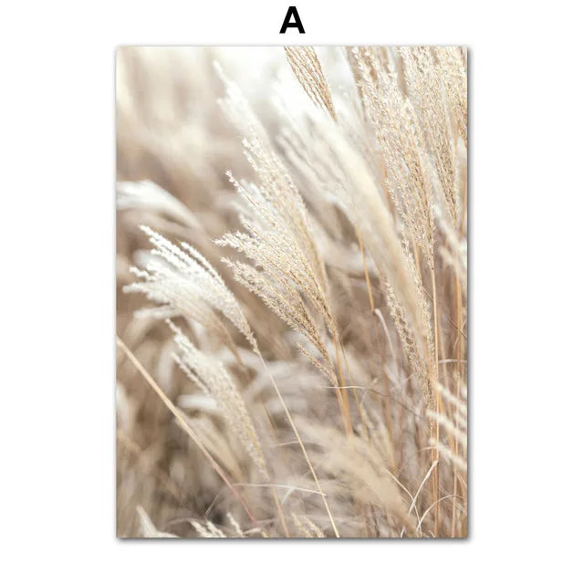 Beige Blossom Nordic Landscape Poster