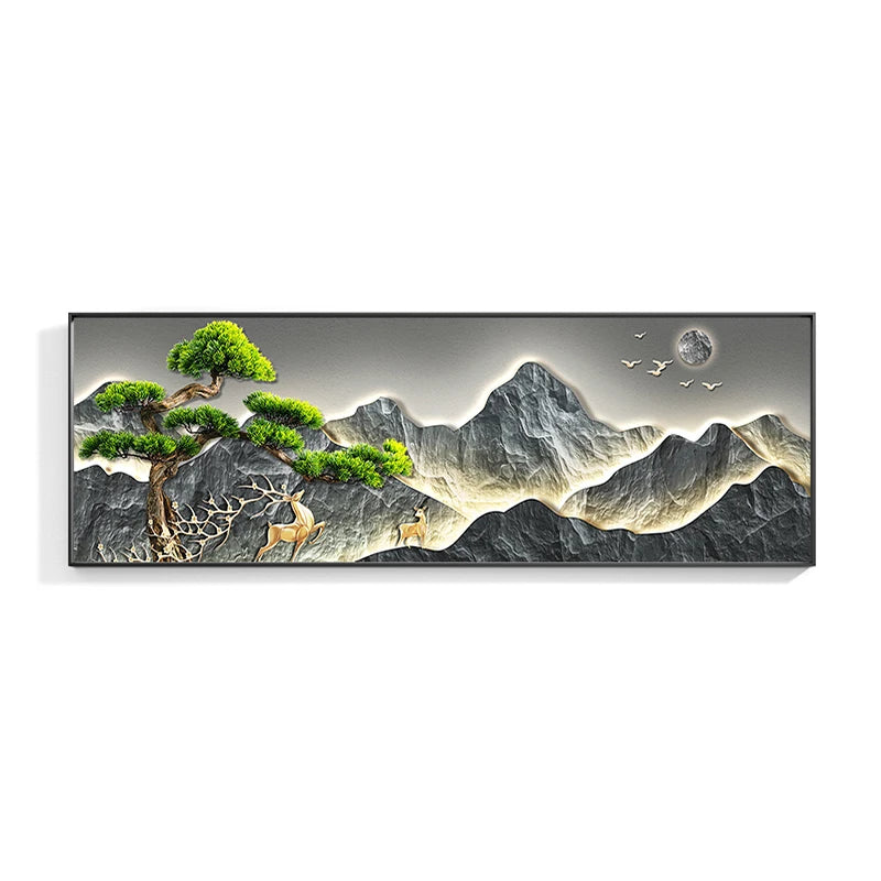 Waterfall Pine Landscape 5D Diamond Painting