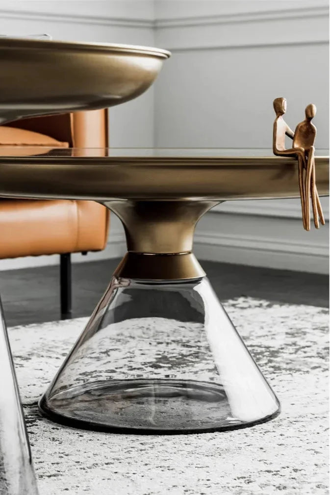 "The Glass Touch: Modern Black Transparent Coffee Table