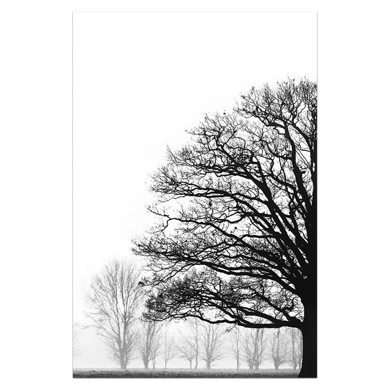 Black & White Tree Silhouette Wall Art