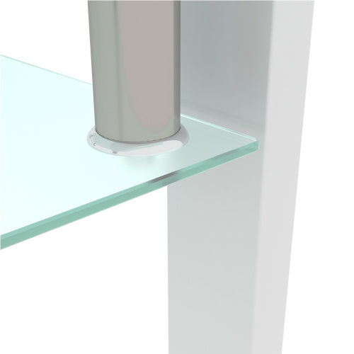 Crystal White Modern Coffee Table