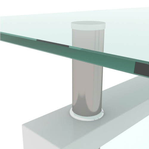 Crystal White Modern Coffee Table