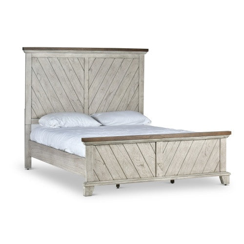 Bear Creek - Queen Bed - Whitewashed Gray