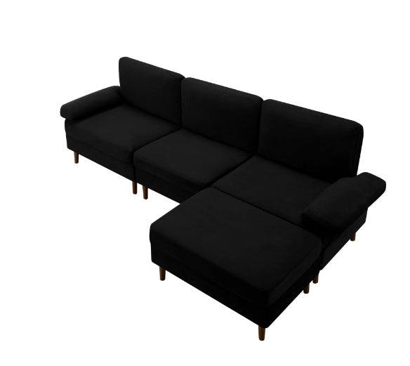 “Black Luxe Modular Sofa”