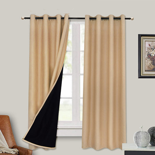 Premium Full Blackout Curtain with Black Lining