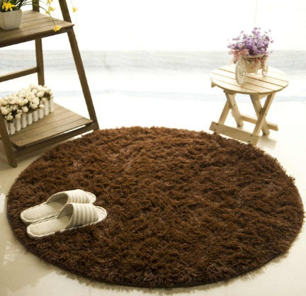 Fluffy Round Rug Carpets For Living Room Decor Faux Fur Carpet Kids Room Long Plush Rugs For Bedroom Shaggy Area Rug Modern Mat