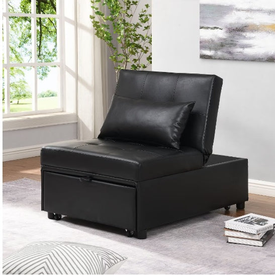 “FlexiFold Black Ottoman Bed”