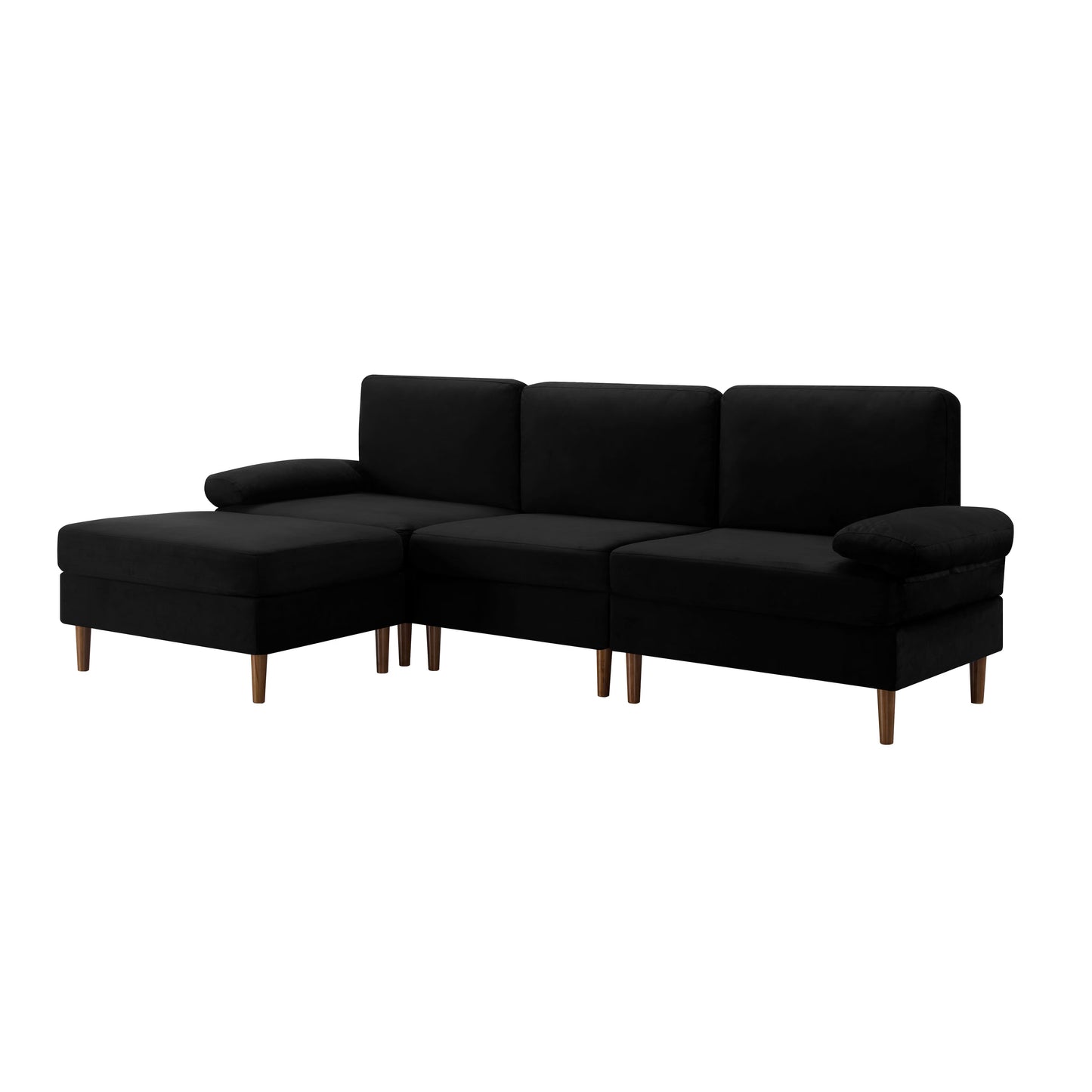 “Black Luxe Modular Sofa”