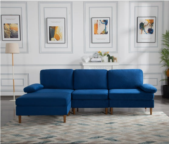 “Navy Luxe Modular Sofa”