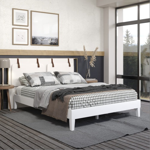 Nix - Queen Platform Bed - White